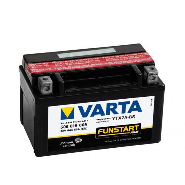 Аккумулятор VARTA YTX7A-BS
